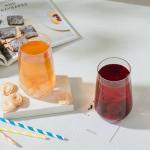 Set of 6 Tall Crystal Drinking Glasses