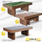 7 FT 3-in-1 Pool Table with Dining Top