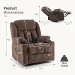 Rocker Swivel Recliner Chair with Massage and Heat