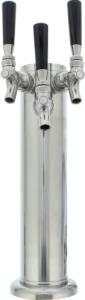 Triple Tap Beer Keg Kit with Stainless Steel Tower