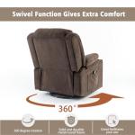 Rocker Swivel Recliner Chair with Massage and Heat
