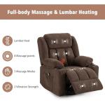 Rocker Swivel Recliner Chair with Massage and Heat