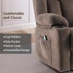 Rocker Swivel Recliner Chair with Massage and Heat