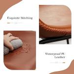 Modern Faux Leather Counter Height Bar Stools - Set of 2