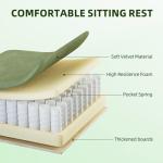 Velvet Gaming Chair with Footrest and Massage