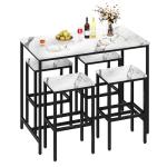 Modern 5 Piece Bar Table and Stool Set