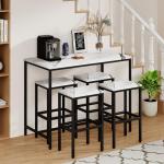 Modern 5 Piece Bar Table and Stool Set