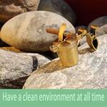 Windproof Cigar Ashtray with Lid and Holder