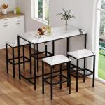 Modern 5 Piece Bar Table and Stool Set