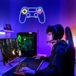 Gamer Neon Sign with LED Game Controller