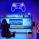Gamer Neon Sign with LED Game Controller