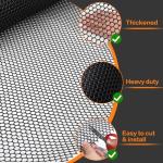 Non-Slip Bar Shelf Liner - 24 Inch Black Mesh