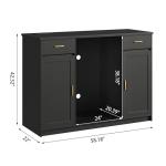 Mini Fridge Coffee Bar Cabinet with Wine Storage