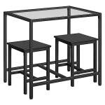 Modern Glass Dining Table Set for Small Spaces