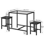 Modern Glass Dining Table Set for Small Spaces
