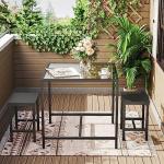 Modern Glass Dining Table Set for Small Spaces