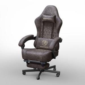 Comfortable Gaming Chair with Footrest and Headrest