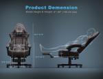 Comfortable Gaming Chair with Footrest and Headrest