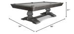 Birdy Slate Pool Table – 7ft Grayson Grey