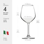 Italian Red Wine Glasses Set of 4 - 18 Ounce