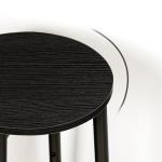 Set of 2 Rustic Bar Stools with Footrest