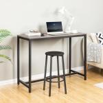 Set of 2 Rustic Bar Stools with Footrest