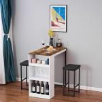 3-Piece Bar Table Set with Storage Stools
