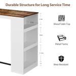 3-Piece Bar Table Set with Storage Stools