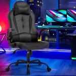 Ergonomic Gaming Chair with Lumbar Support – Black