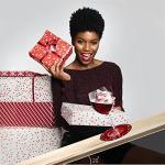 Silver Star Christmas Coasters with Red Background