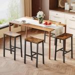 Set of 2 Rustic Saddle Bar Stools