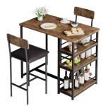 TROPOW Compact Bar Table Set with Cushioned Stools