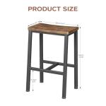 Set of 2 Rustic Saddle Bar Stools