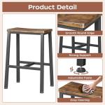 Set of 2 Rustic Saddle Bar Stools