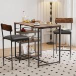 TROPOW Compact Bar Table Set with Cushioned Stools