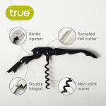 Matte Black Double Hinged Corkscrew Wine Opener