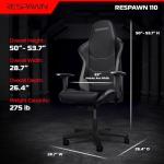 Respawn 110 Ergonomic Gaming Chair - Gray Recliner