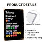 Vintage NYC Subway Metal Sign for Man Cave