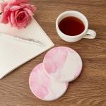 Pink Marble Diatomaceous Earth Coasters Set of 6