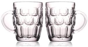 Dimpled Pint Beer Mug Set - 2 Pack