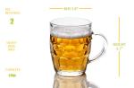 Dimpled Pint Beer Mug Set - 2 Pack