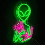 Dimmable Alien Neon Wall Sign for Man Cave