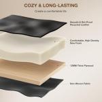 Raynesys 24-Inch Black Leather Bar Stools Set