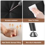 Raynesys 24-Inch Black Leather Bar Stools Set