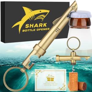 2-in-1 Shark Bottle Opener Keychain for Men