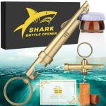 2-in-1 Shark Bottle Opener Keychain for Men