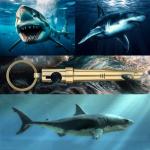2-in-1 Shark Bottle Opener Keychain for Men