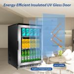 20 Inch Under Counter Beverage Cooler with Glass Door