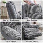 Extra Large Faux Fur Power Recliner for Comfort