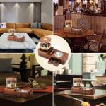 SEMKONT Wooden Cigar Humidor and Ashtray Set